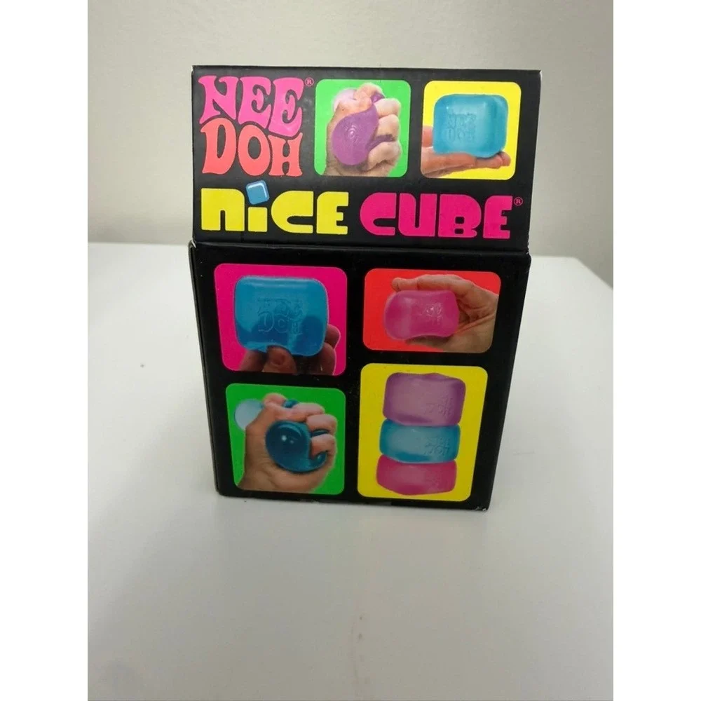 Schylling NeeDoh Nice Cube Fidget Toy Unisex OS Purple Solid Squish NWT